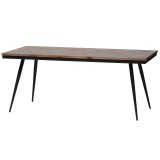 DINING TABLE WOOD MOSAIC METAL LEG 180 - DINING TABLES